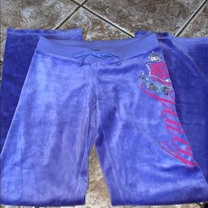 Purple velvet women’s juicy couture sweatpants xs
